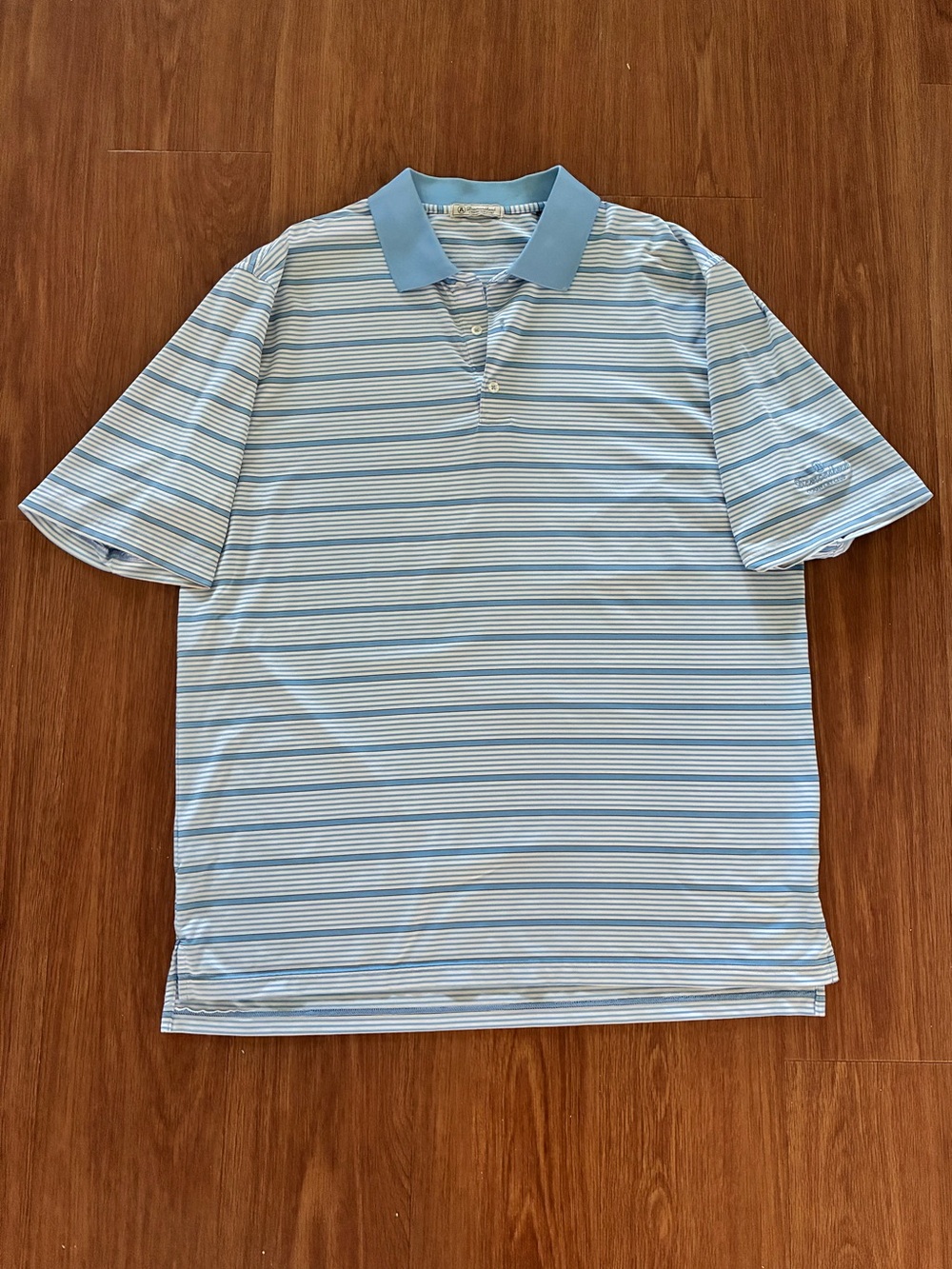Diamond Supply Co. Sky Blue & White Striped Polo - Picture 4 of 5
